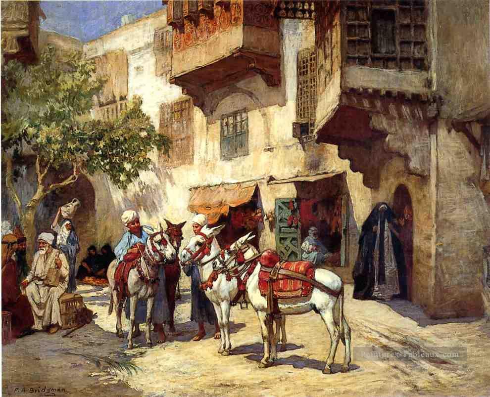 Marché en Afrique du Nord Arabe Frederick Arthur Bridgman Peintures à l'huile